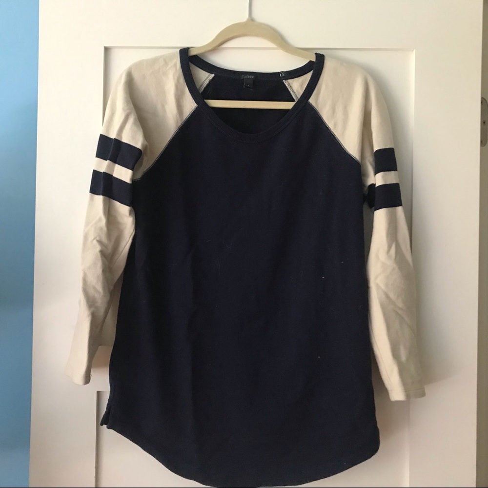 JCREW BASEBALL SWEATER NWOT